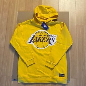 NBA~Los Angeles Lakers Logo (Bright Yellow) Hoodie. Adolecent Size: 14/15~ NWT